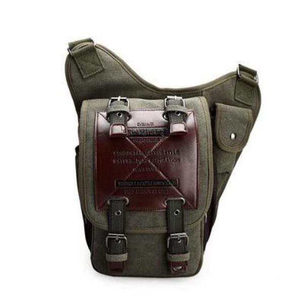 VINTAGE MILITÄR-STIL AXELVÄSKA