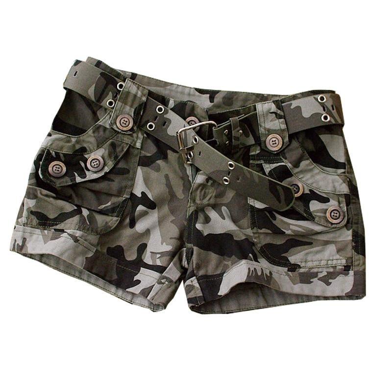 Camouflage militära shorts för kvinnor Militär Shop